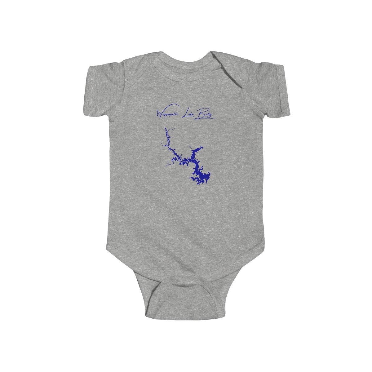 Missouri  Wappapello  Lake  Onesie  front  position  view  from  front  heather.webp