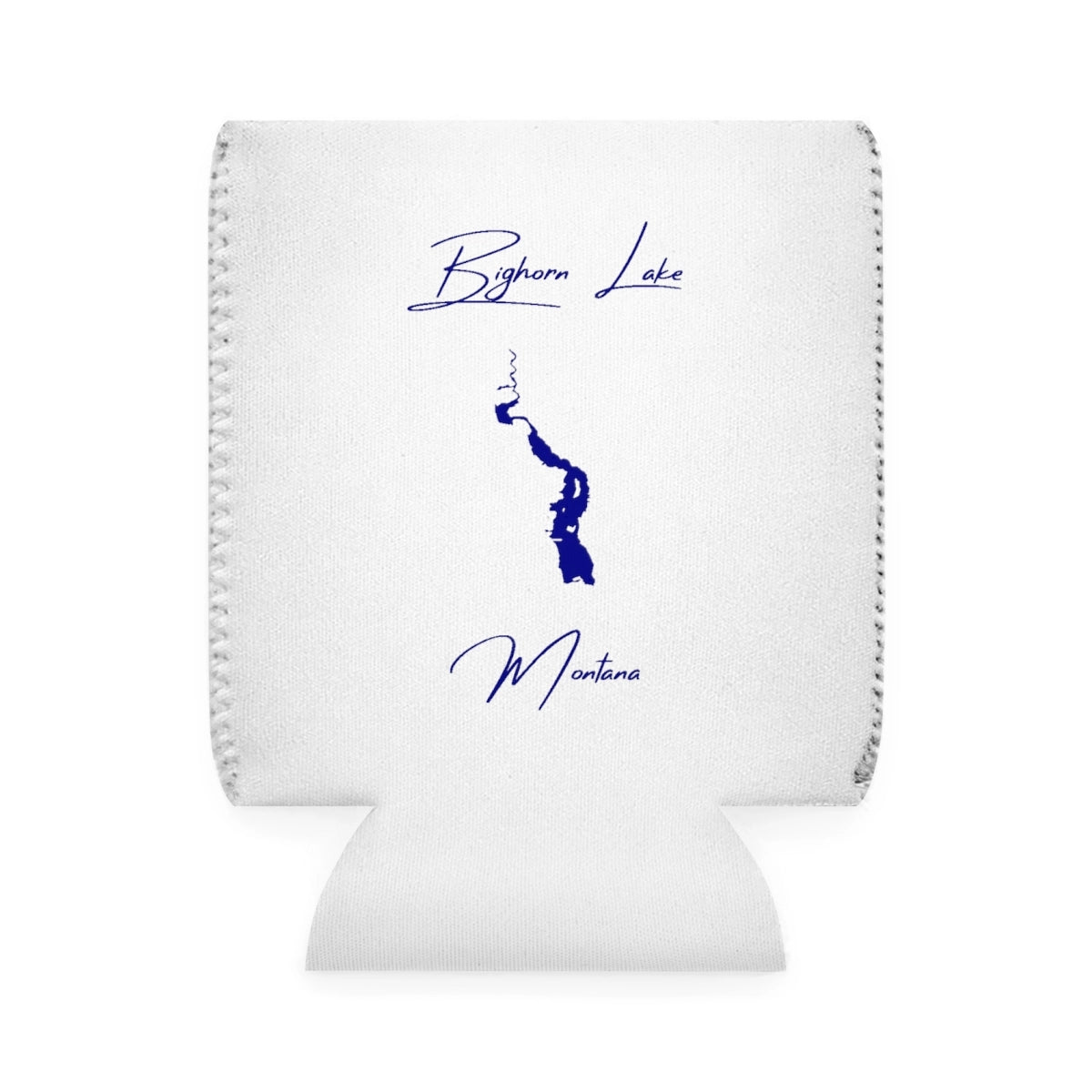 Montana  Bighorn  Lake  Can  Koozie  front  position  view  from  front-1  white.webp