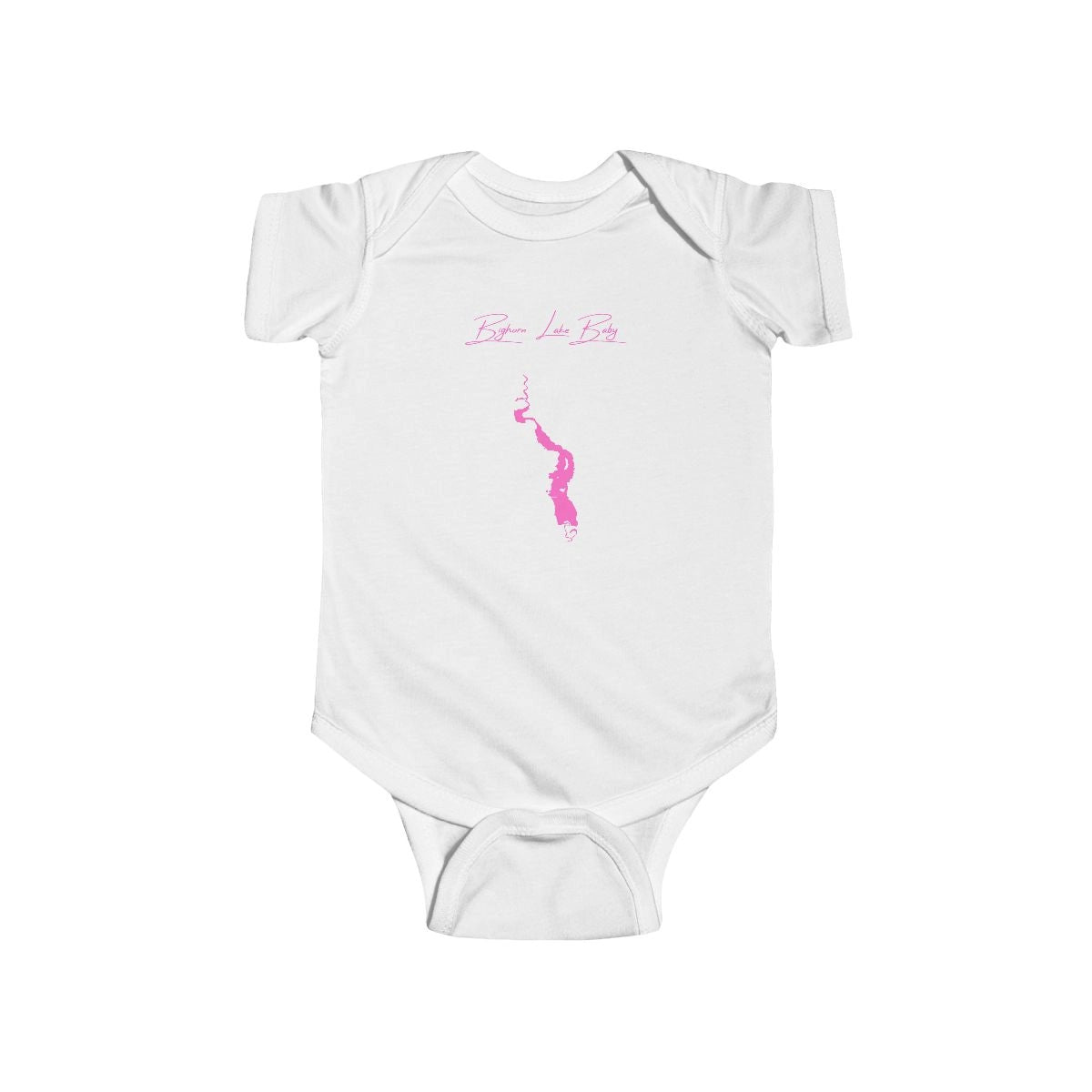 Montana  Bighorn  Lake  Onesie  front  position  view  from  front  white.webp
