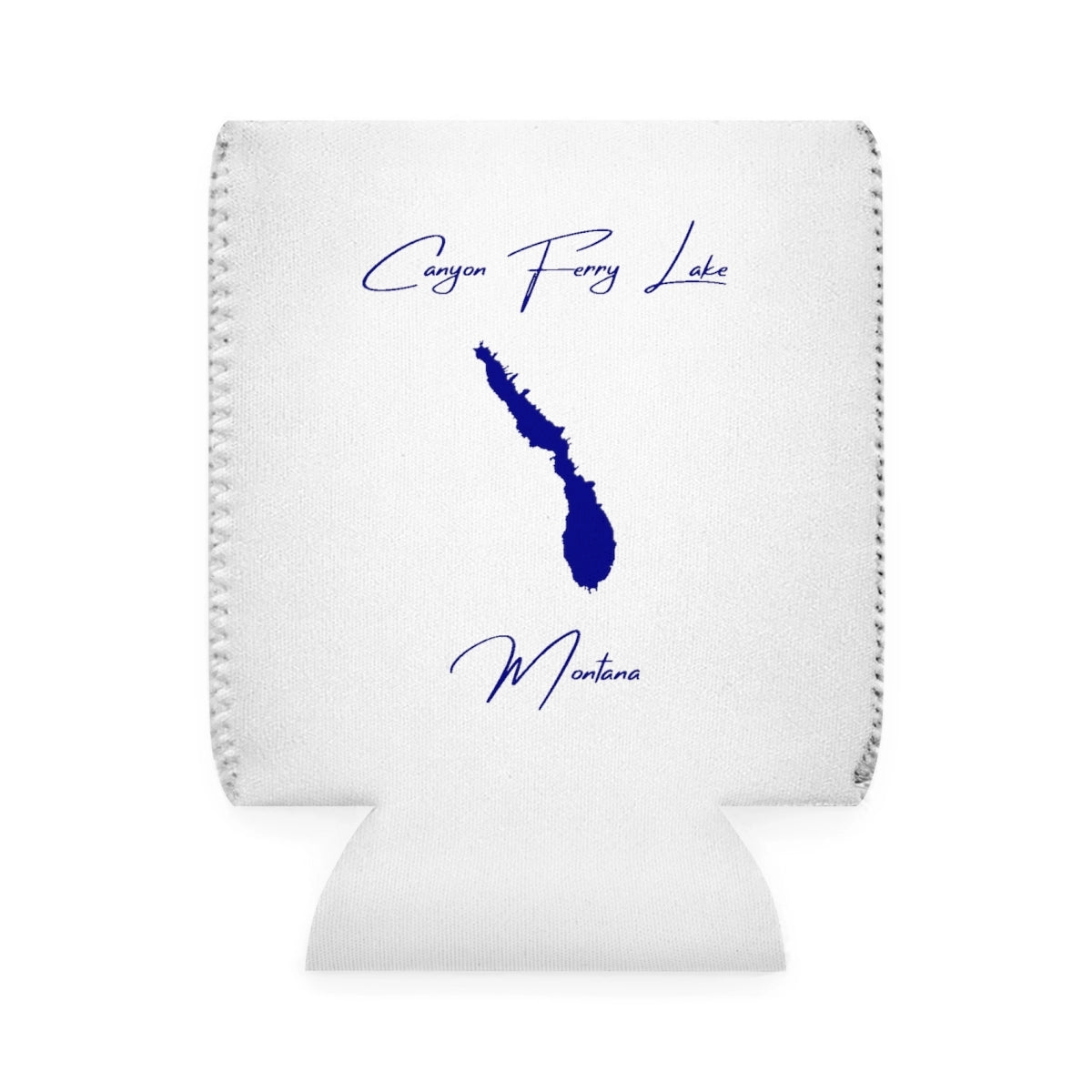 Montana  Canyon  Ferry  Lake  Can  Koozie  front  position  view  from  front-1  white.webp