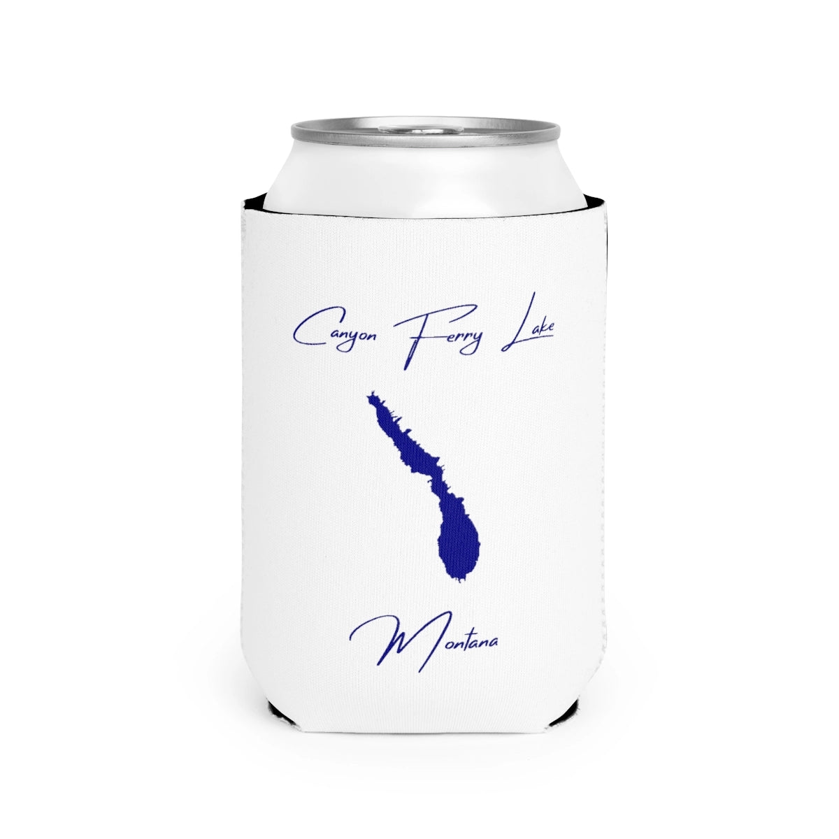 Montana  Canyon  Ferry  Lake  Can  Koozie  front  position  view  from  front-2  white.webp
