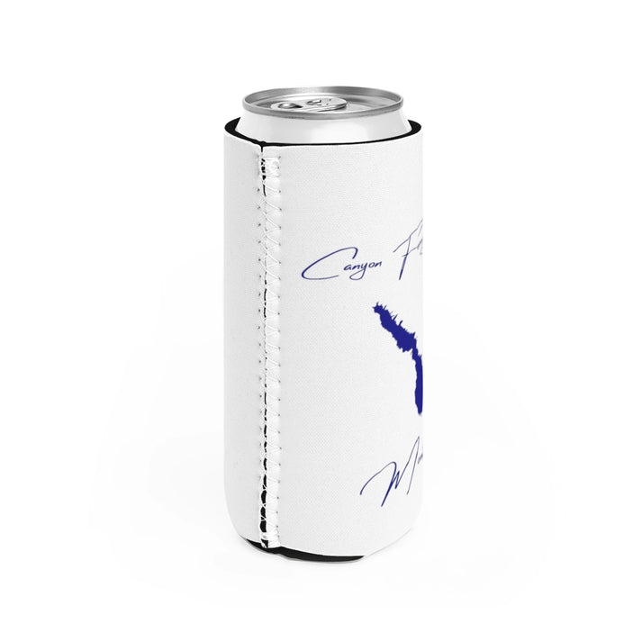 Montana  Canyon  Ferry  Lake  Slim  Can  Koozie  all  position  view  from  right  white.webp