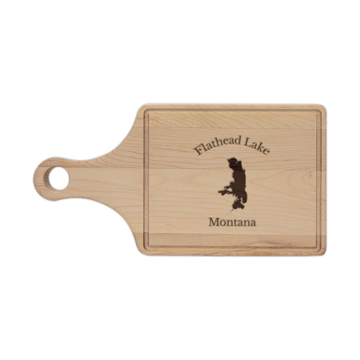Montana  Flathead  Lake  Engraved  Cutting  Board  front  position  view  from  front  maple.webp