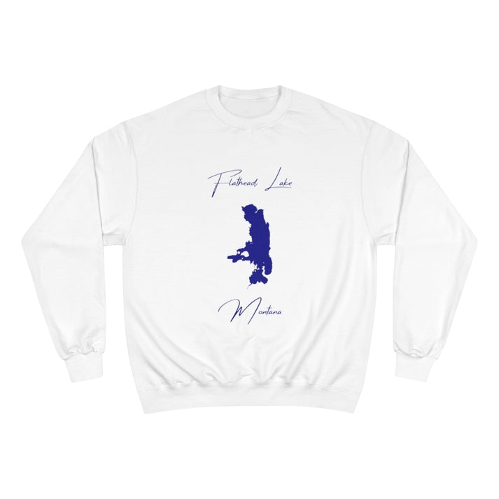 Montana  Flathead  Lake  Sweatshirt  front  position  view  from  front  white.webp