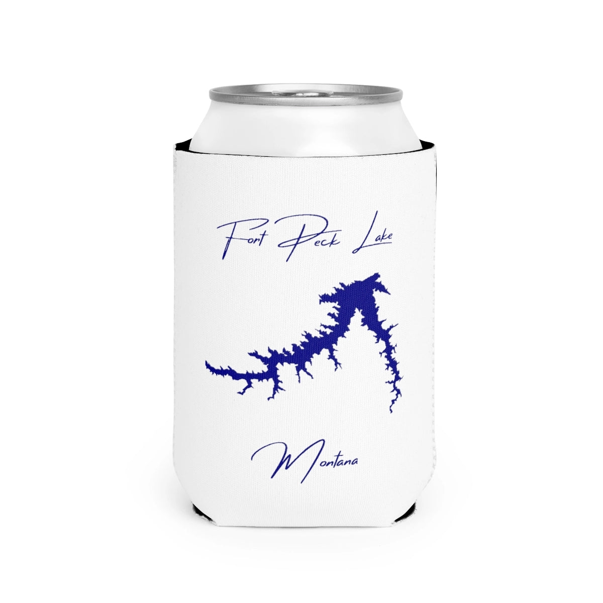 Montana  Fort  Peck  Lake  Can  Koozie  front  position  view  from  front-2  white.webp