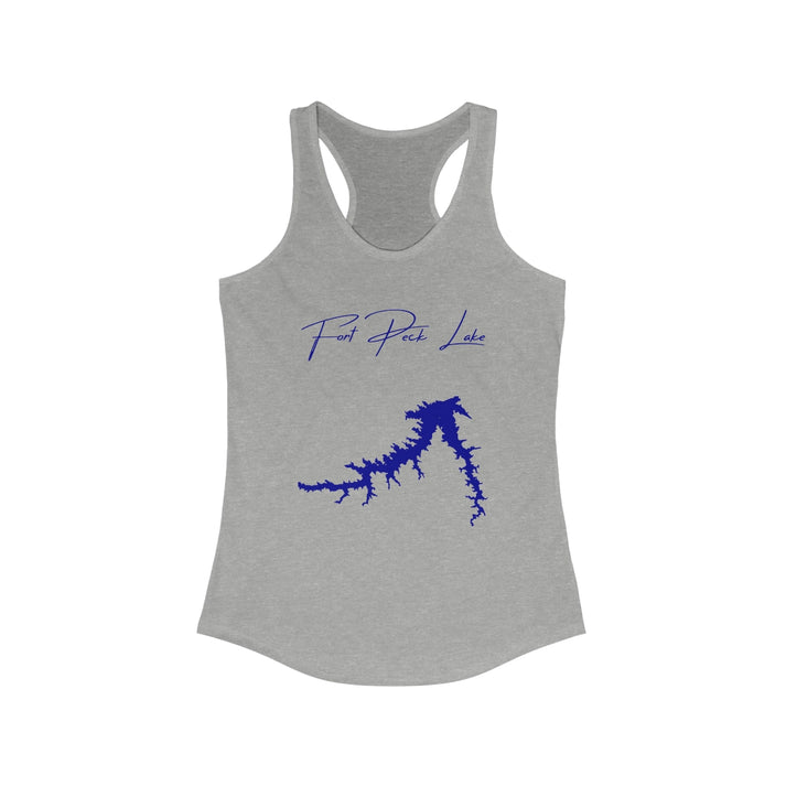 Montana  Fort  Peck  Lake  Racerback-Tank  front  position  view  from  front  heather  grey.webp