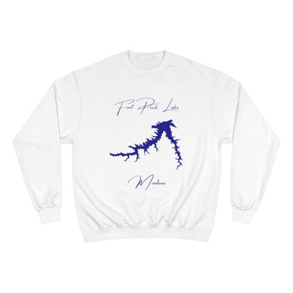 Montana  Fort  Peck  Lake  Sweatshirt  front  position  view  from  front  white.webp