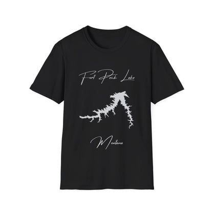 Montana  Fort  Peck  Lake  T-shirt  front  position  view  from  front  black.webp