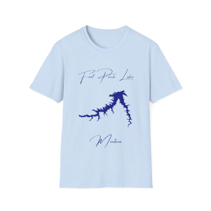 Montana  Fort  Peck  Lake  T-shirt  front  position  view  from  front  light  blue.webp