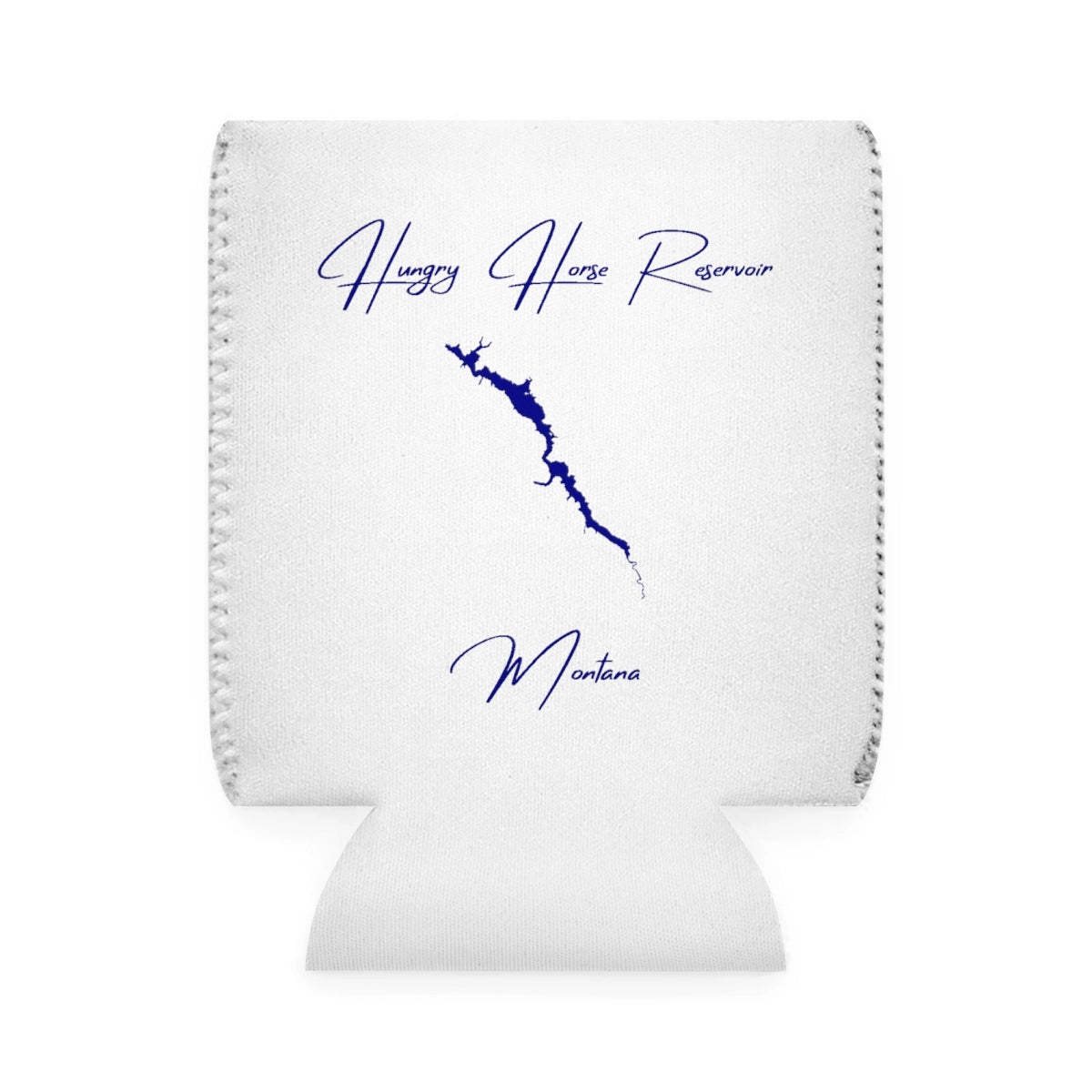 Montana  Hungry  Horse  Reservoir  Can  Koozie  front  position  view  from  front-1  white.webp