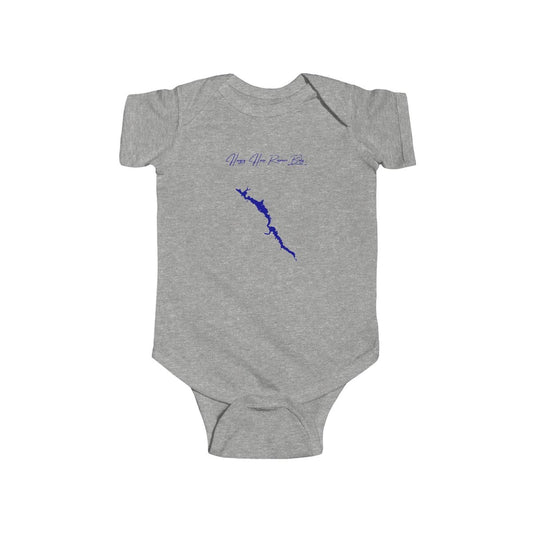 Montana  Hungry  Horse  Reservoir  Onesie  front  position  view  from  front  heather.webp