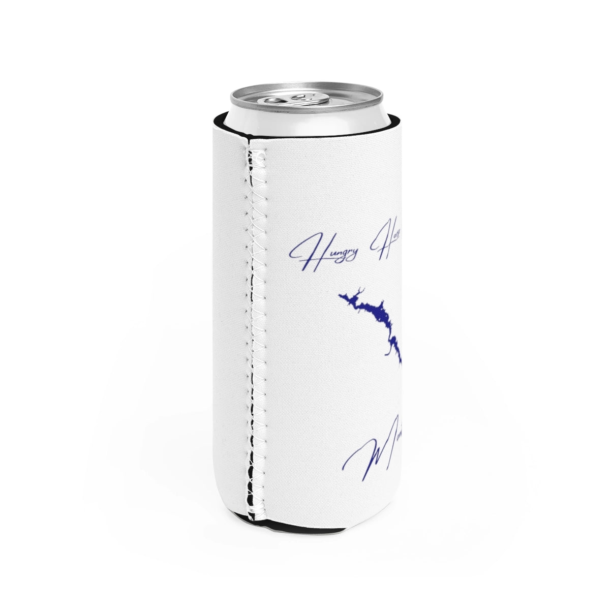 Montana  Hungry  Horse  Reservoir  Slim  Can  Koozie  all  position  view  from  right  white.webp