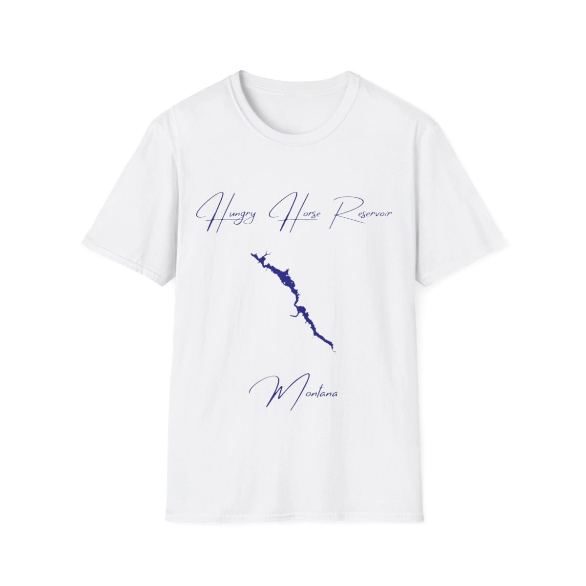 Montana  Hungry  Horse  Reservoir  T-shirt  front  position  view  from  front  white.webp