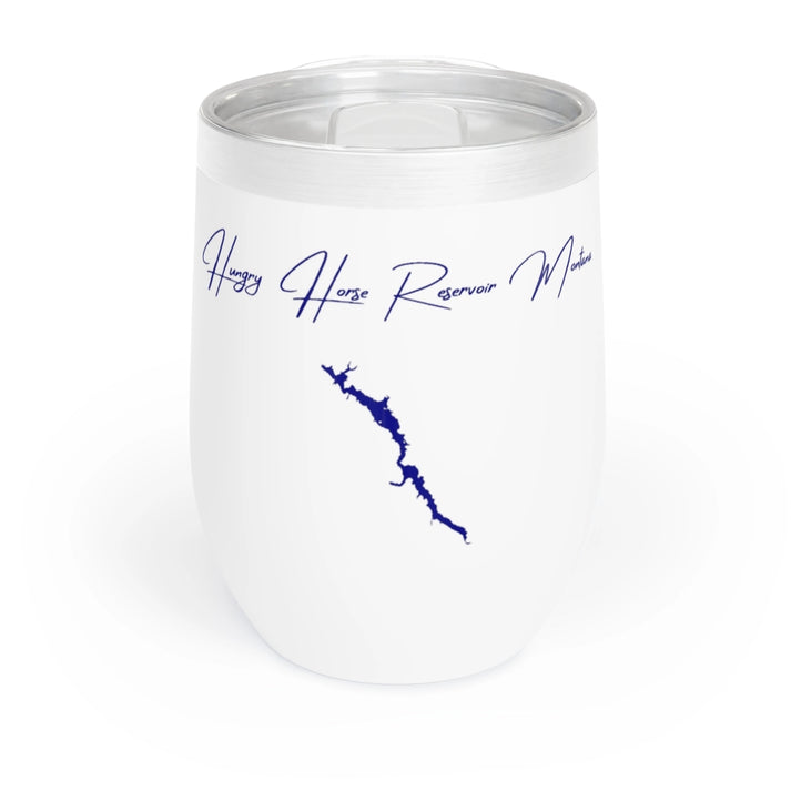 Montana  Hungry  Horse  Reservoir  Wine  Tumbler  front  position  view  from  front  white.webp
