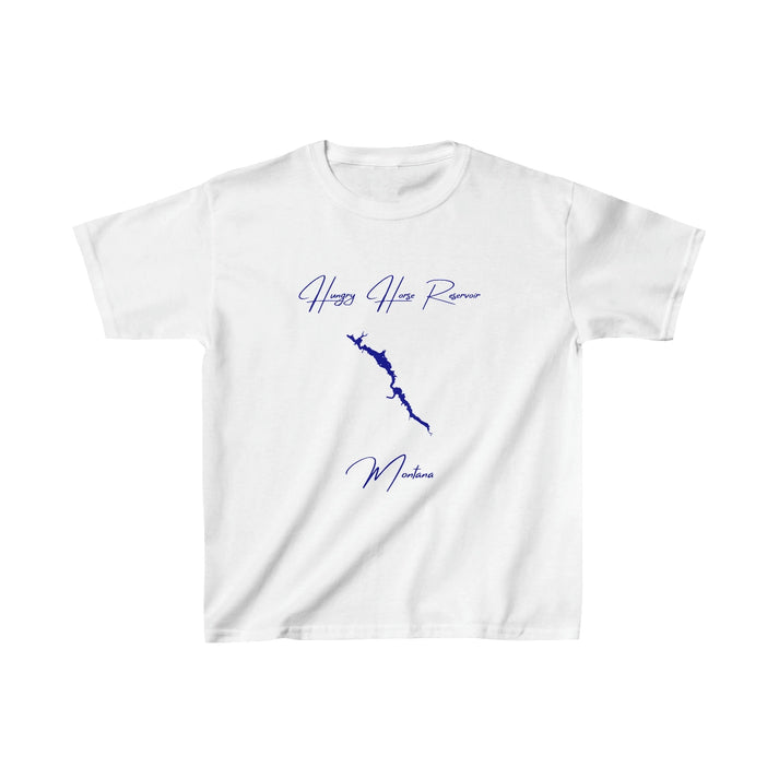 Montana  Hungry  Horse  Reservoir  Youth  T-shirt  front  position  view  from  front  white.webp