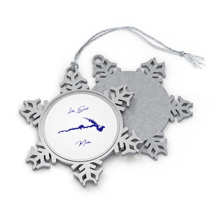 Montana  Lake  Elwell  XMAS  Ornament  front  position  view  from  front-and-back  one  size.webp