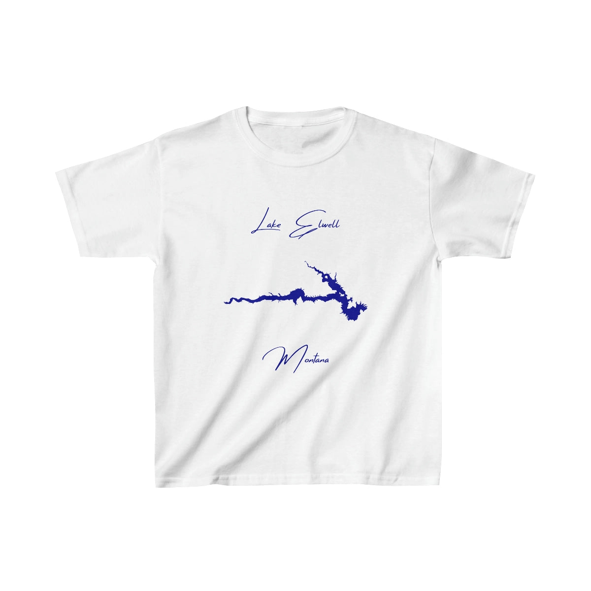 Montana  Lake  Elwell  Youth  T-shirt  front  position  view  from  front  white.webp