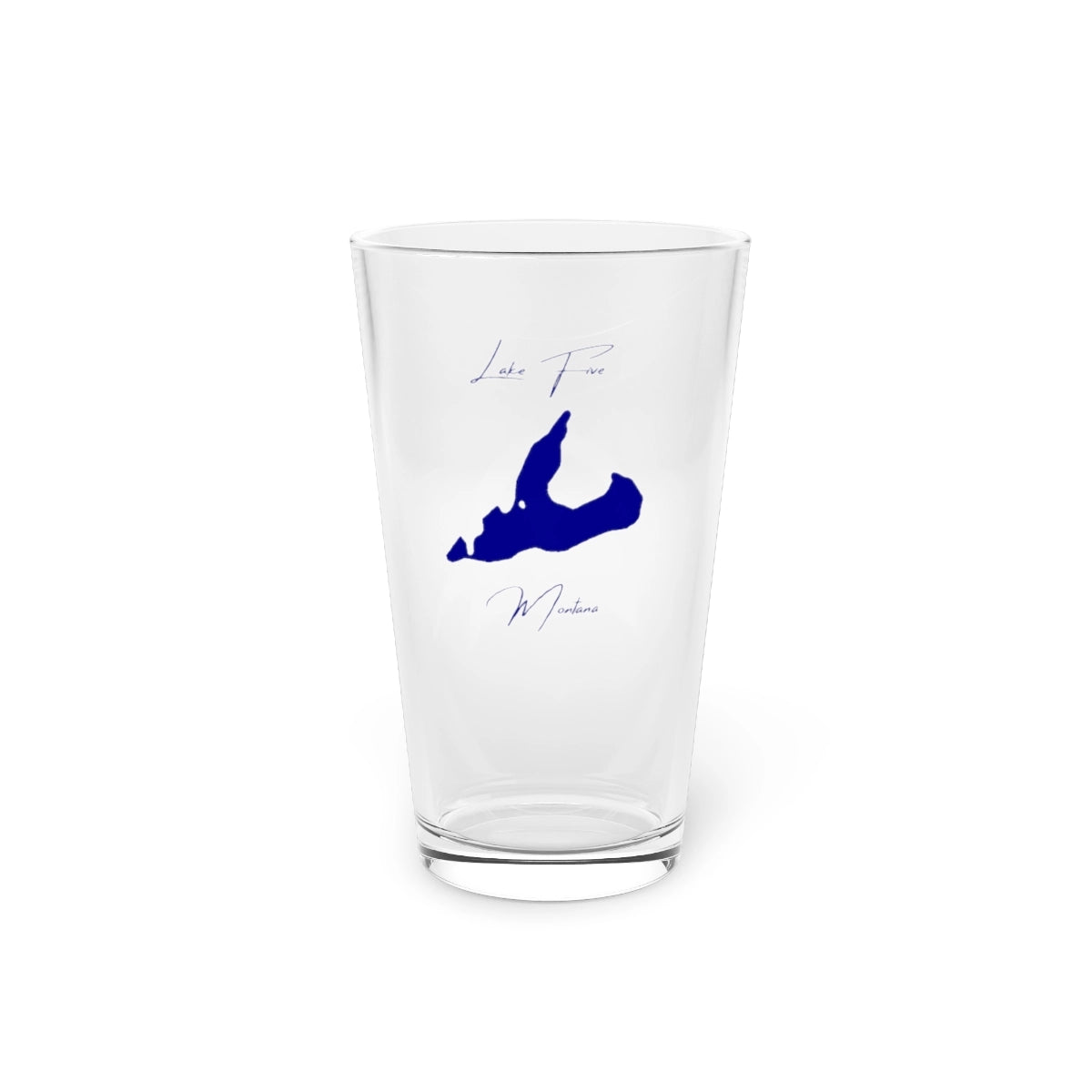 Montana  Lake  Five  16oz  Pint  Glass  front  position  view  from  front  16oz.webp