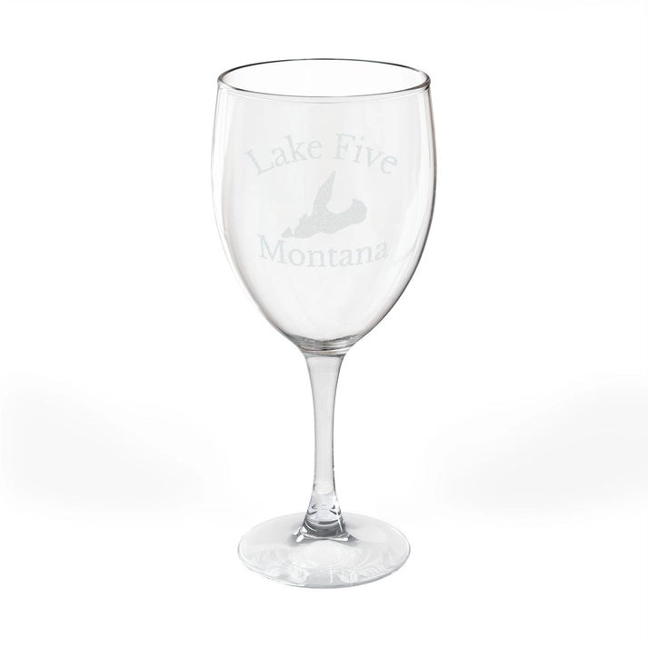 Montana  Lake  Five  Engraved  Wine  Glass  other  position  view  from  front  10.5oz.webp