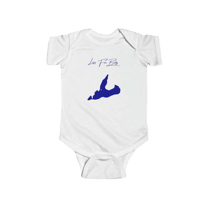Montana  Lake  Five  Onesie  front  position  view  from  front  white.webp