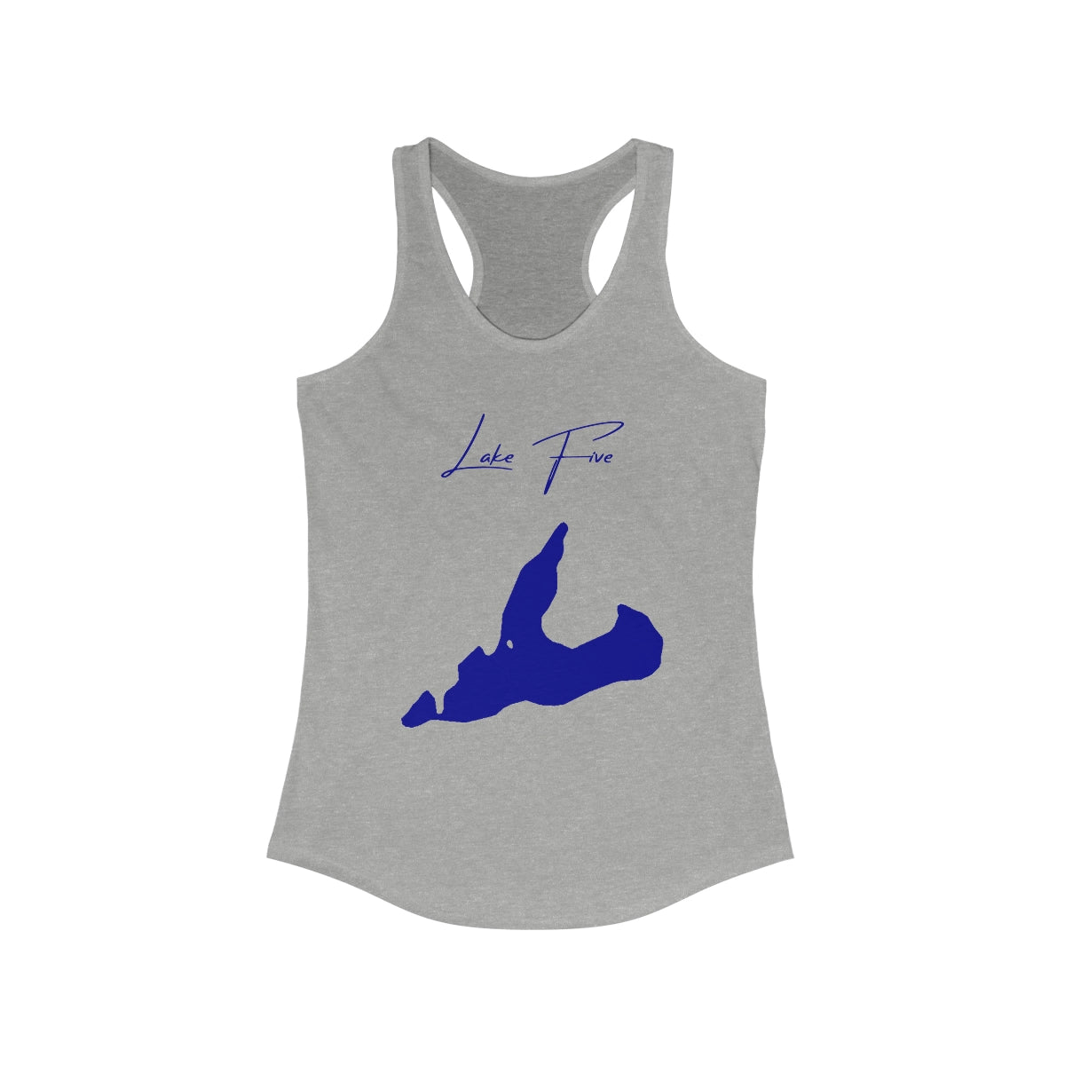 Montana  Lake  Five  Racerback-Tank  front  position  view  from  front  heather  grey.webp