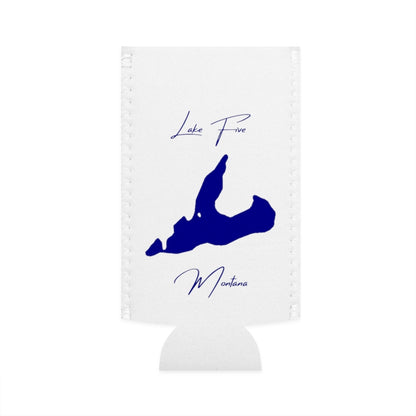 Montana  Lake  Five  Slim  Can  Koozie  front  position  view  from  flat-front  white.webp