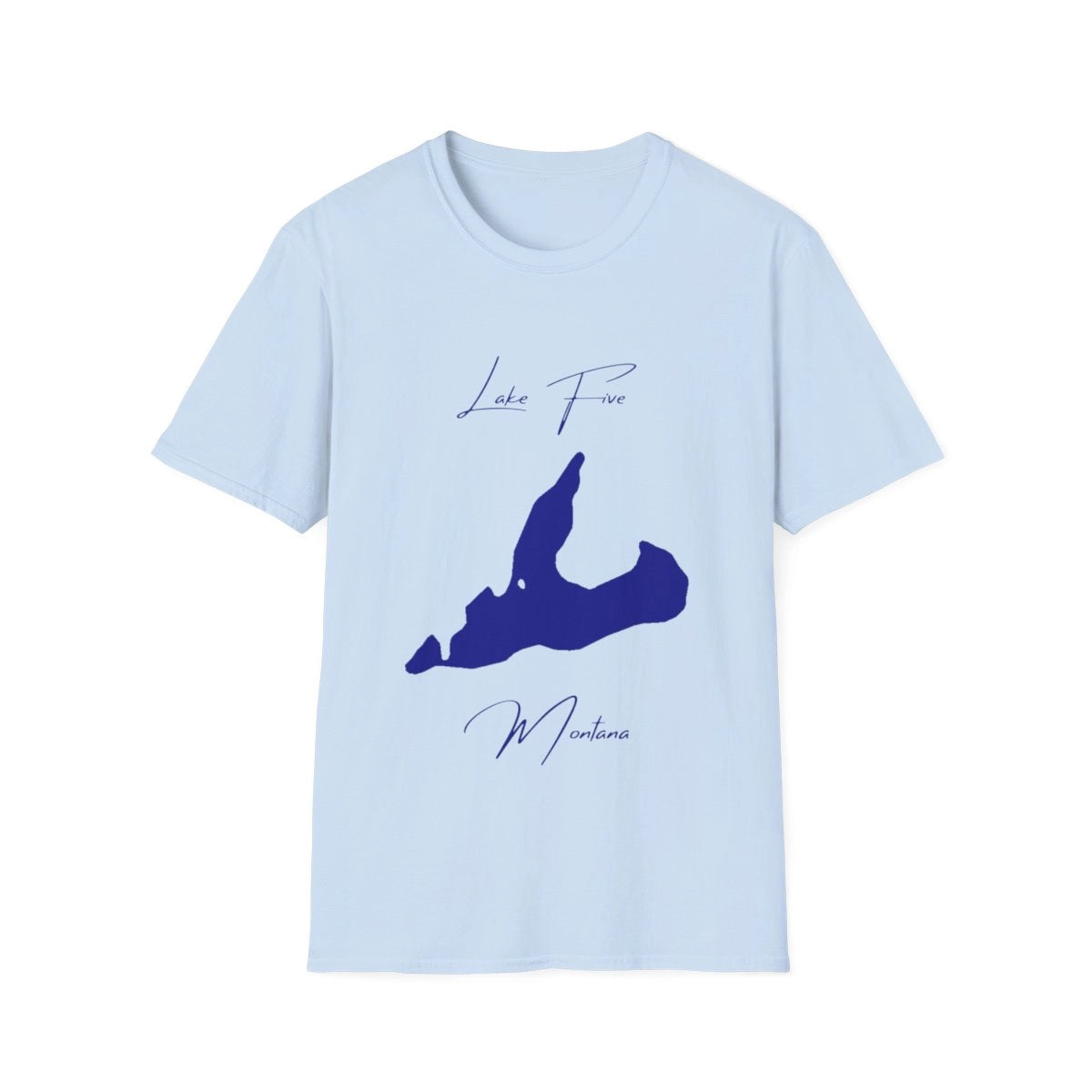 Montana  Lake  Five  T-shirt  front  position  view  from  front  light  blue.webp