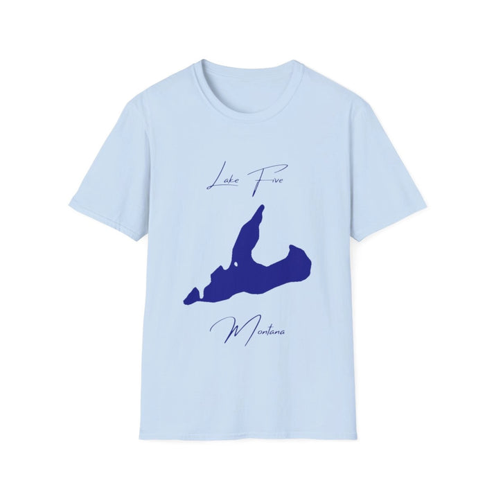 Montana  Lake  Five  T-shirt  front  position  view  from  front  light  blue.webp