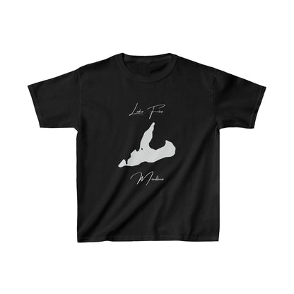 Montana  Lake  Five  Youth  T-shirt  front  position  view  from  front  black.webp