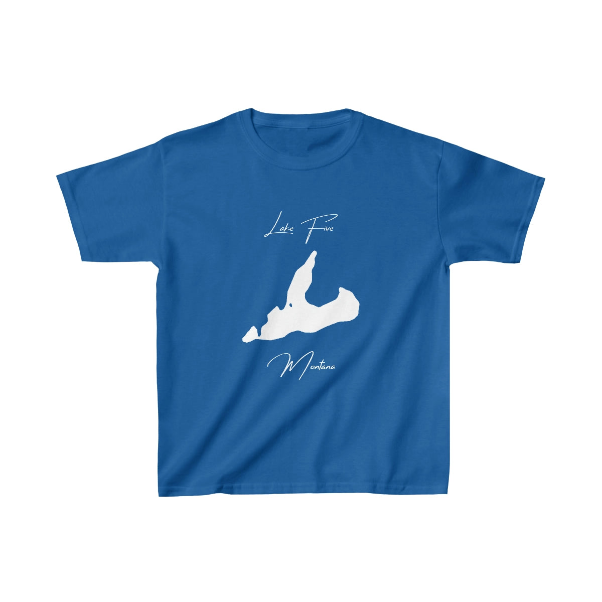 Montana  Lake  Five  Youth  T-shirt  front  position  view  from  front  royal.webp