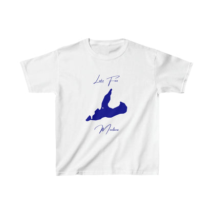 Montana  Lake  Five  Youth  T-shirt  front  position  view  from  front  white.webp