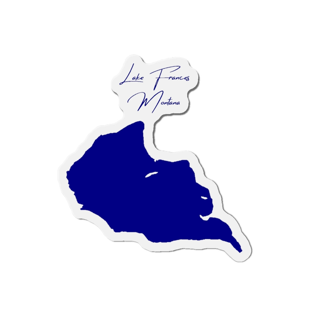 Montana  Lake  Frances  Die  Cut  Magnet  front  position  view  from  front  4  x  4.webp