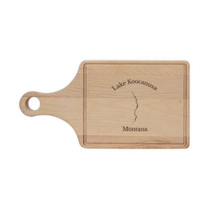 Montana  Lake  Koocanusa  Engraved  Cutting  Board  front  position  view  from  front  maple.webp