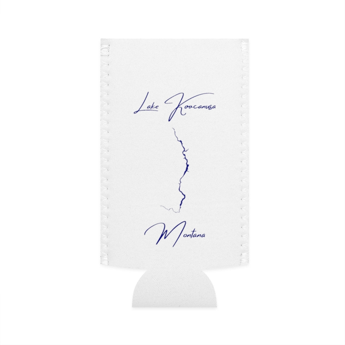 Montana  Lake  Koocanusa  Slim  Can  Koozie  front  position  view  from  flat-front  white.webp