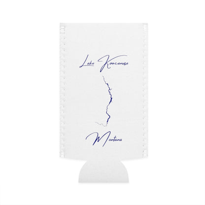 Montana  Lake  Koocanusa  Slim  Can  Koozie  front  position  view  from  flat-front  white.webp