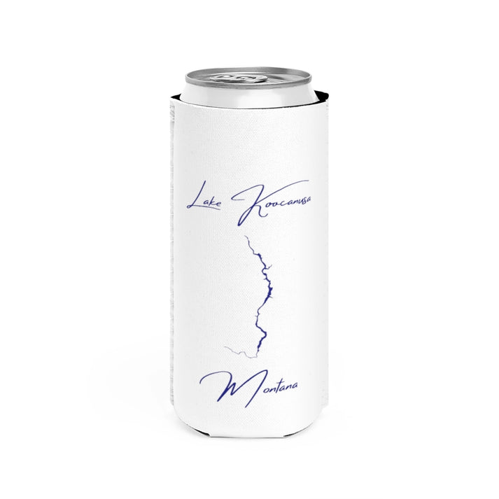 Montana  Lake  Koocanusa  Slim  Can  Koozie  front  position  view  from  front  white.webp