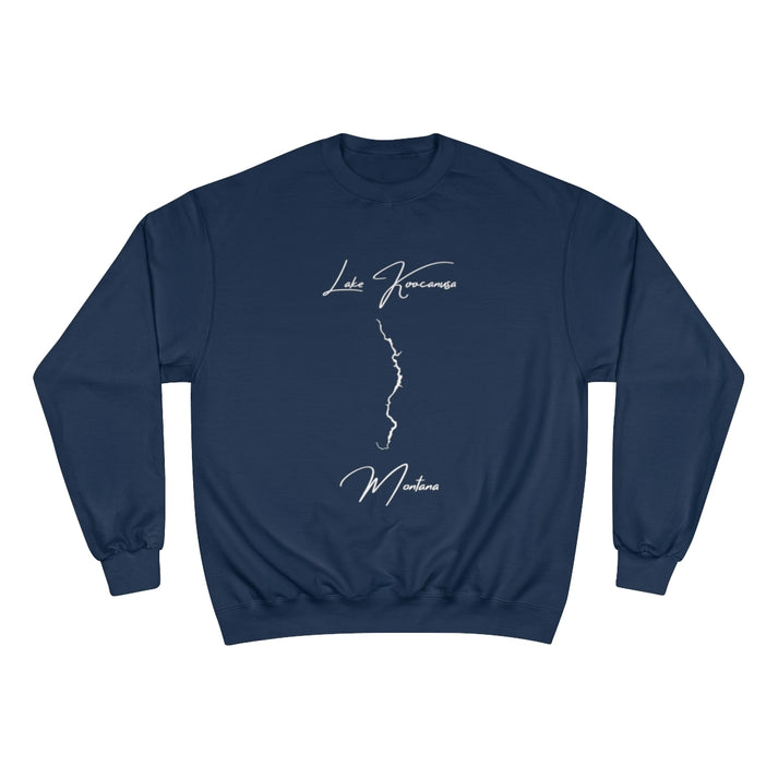 Montana  Lake  Koocanusa  Sweatshirt  front  position  view  from  front  navy.webp