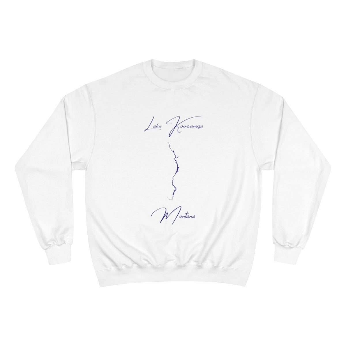 Montana  Lake  Koocanusa  Sweatshirt  front  position  view  from  front  white.webp