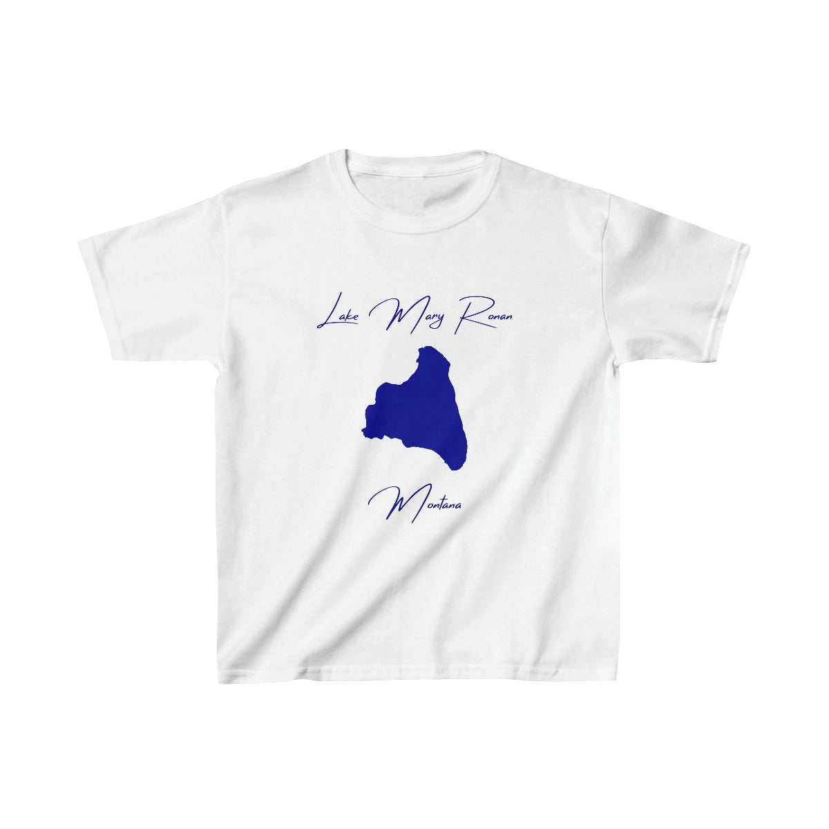 Montana  Lake  Mary  Ronan  Youth  T-shirt  front  position  view  from  front  white.webp