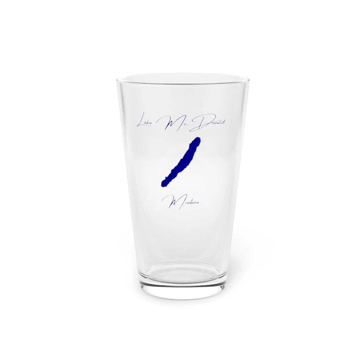 Montana  Lake  McDonald  16oz  Pint  Glass  front  position  view  from  front  16oz.webp