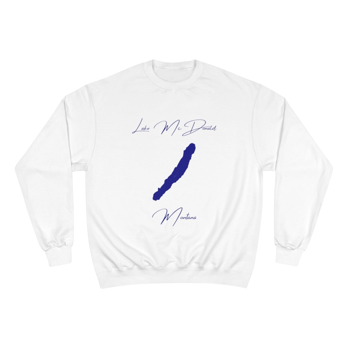 Montana  Lake  McDonald  Sweatshirt  front  position  view  from  front  white.webp