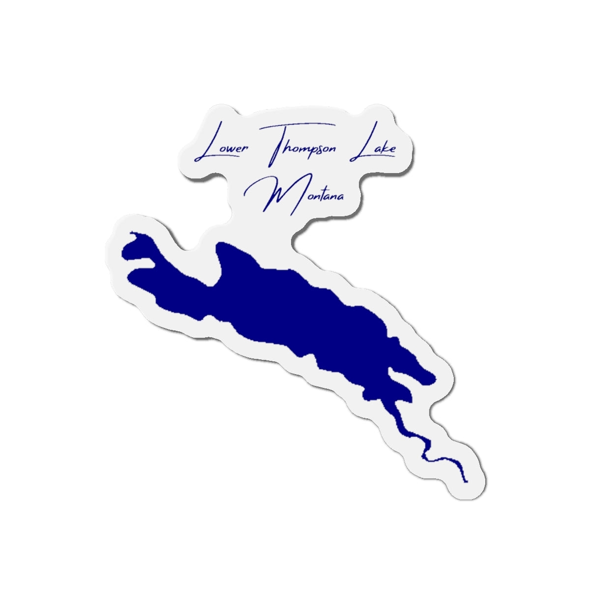 Montana  Lower  Thompson  Lake  Die  Cut  Magnet  front  position  view  from  front  4  x  4.webp