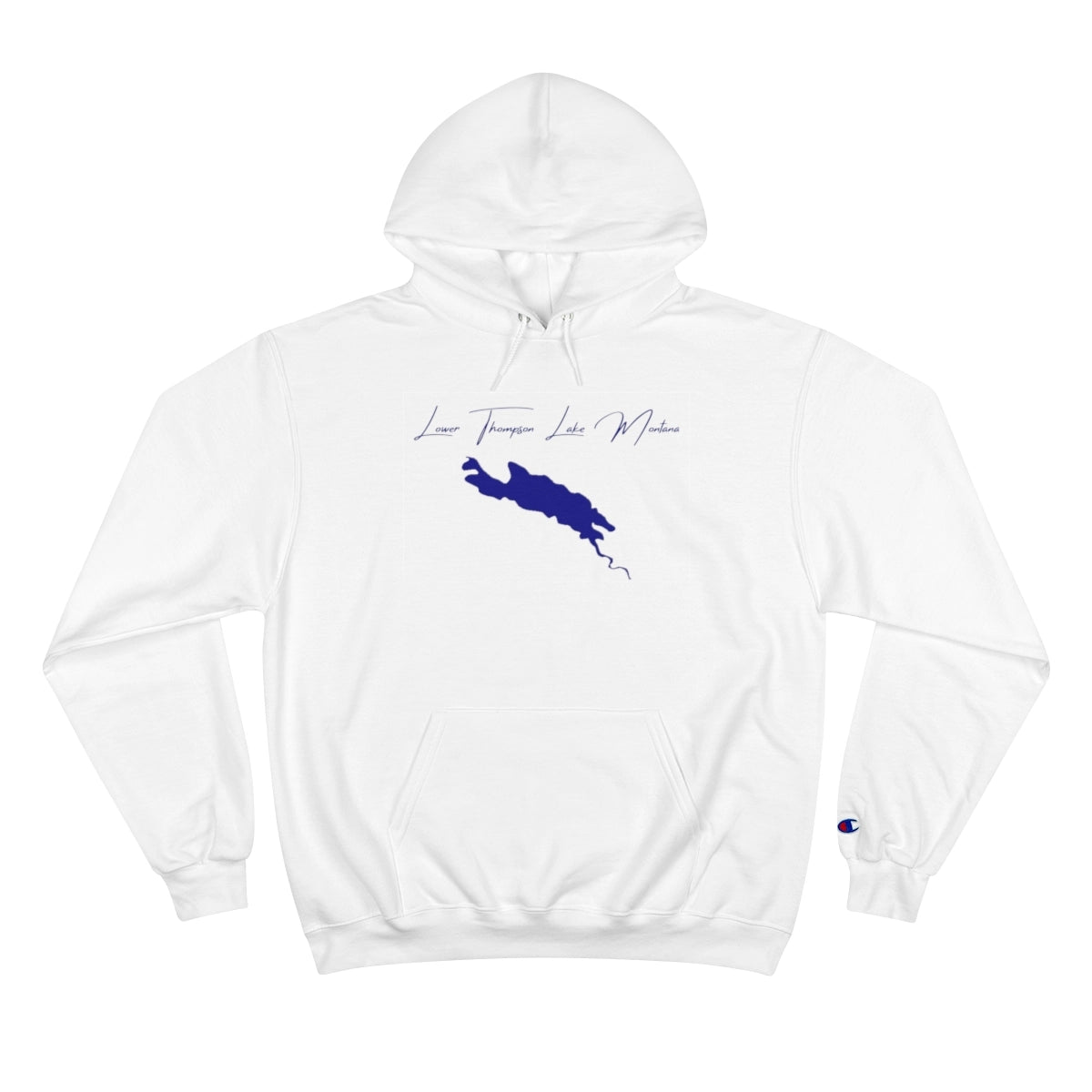 Montana  Lower  Thompson  Lake  Hoodie  front  position  view  from  front  white.webp