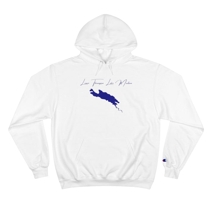Montana  Lower  Thompson  Lake  Hoodie  front  position  view  from  front  white.webp