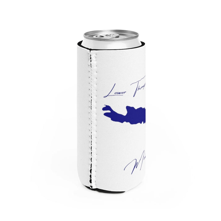 Montana  Lower  Thompson  Lake  Slim  Can  Koozie  all  position  view  from  right  white.webp