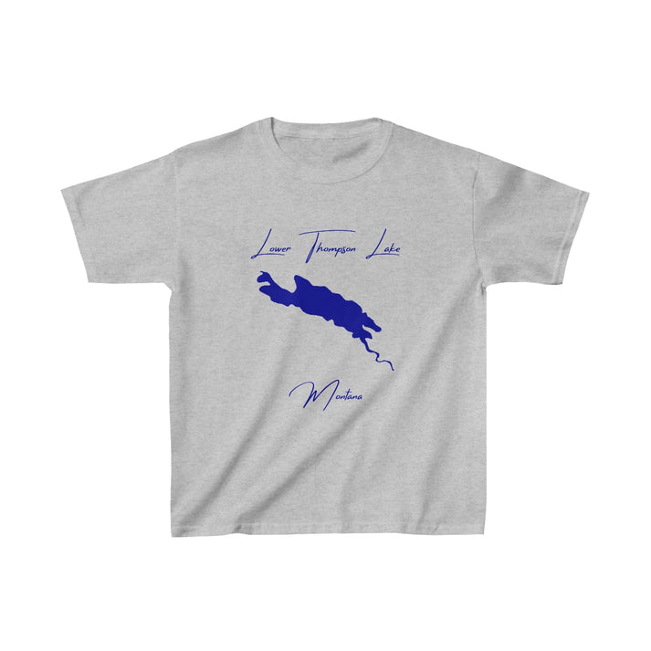 Montana  Lower  Thompson  Lake  Youth  T-shirt  front  position  view  from  front  sport  grey.webp
