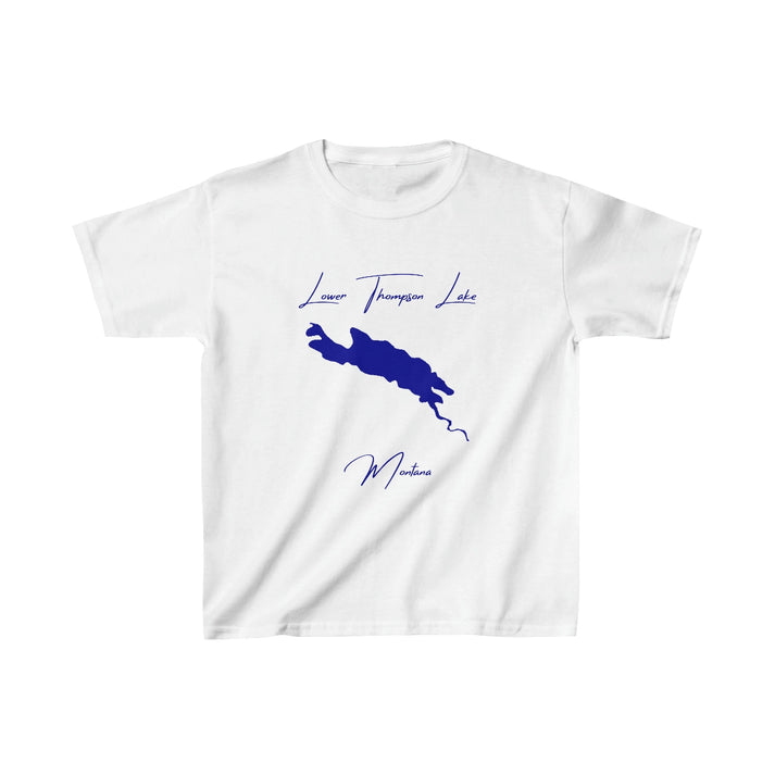 Montana  Lower  Thompson  Lake  Youth  T-shirt  front  position  view  from  front  white.webp