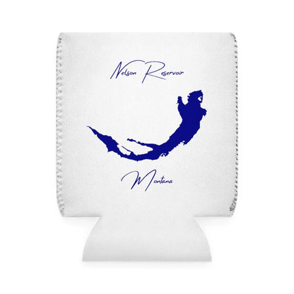 Montana  Nelson  Reservoir  Can  Koozie  front  position  view  from  front-1  white.webp