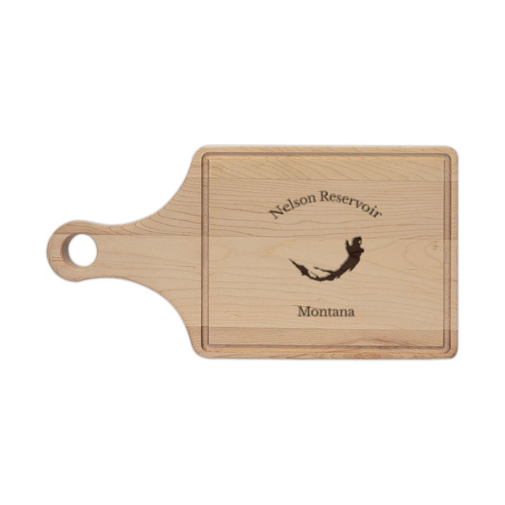 Montana  Nelson  Reservoir  Engraved  Cutting  Board  front  position  view  from  front  maple.webp