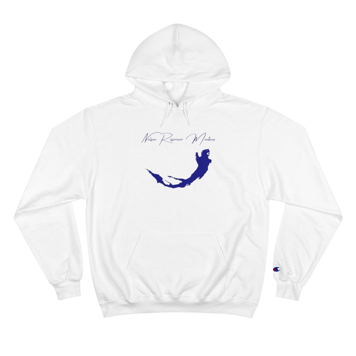 Montana  Nelson  Reservoir  Hoodie  front  position  view  from  front  white.webp
